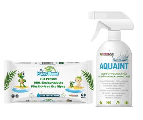 AQUAINT - Aquaint ajándékcsomag 500 ml + törlőkendők HAPPY PLANET