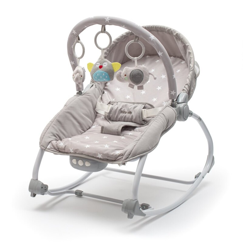 BABY MIX - Multifunkcionális baba hinta pihenőszékcsillagok szürke