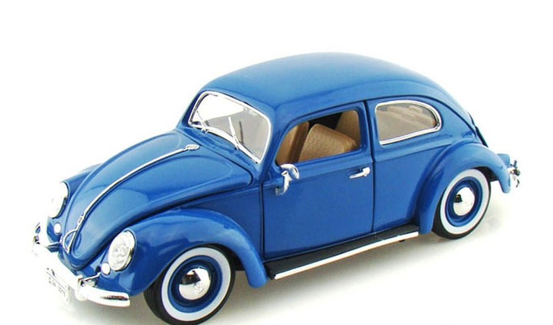 BBURAGO - 1:18 A Volkswagen Beetle 1955 kék