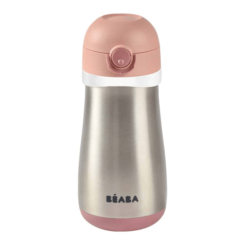 BEABA - Rozsdamentes acél hőszigetelő bögre 350ml rózsaszínű