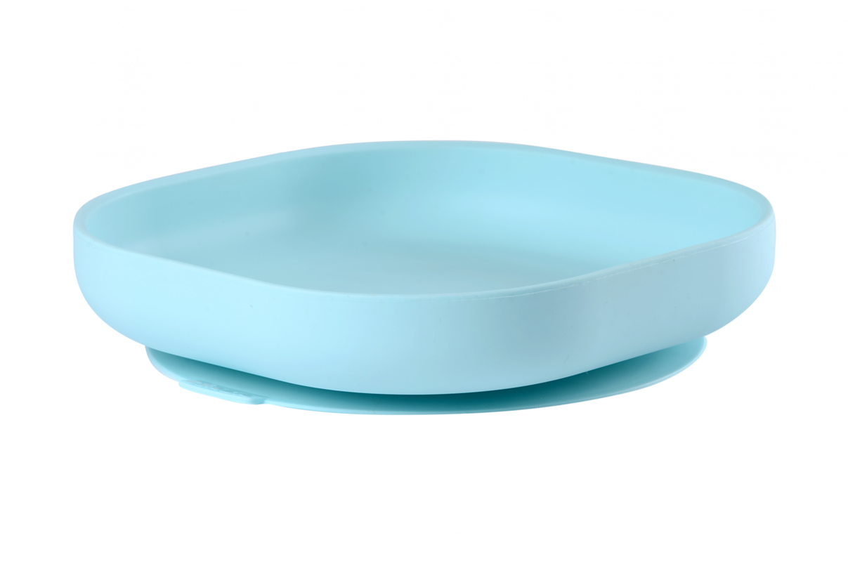 BEABA - Szilikon tányér tapadókoronggal Blue