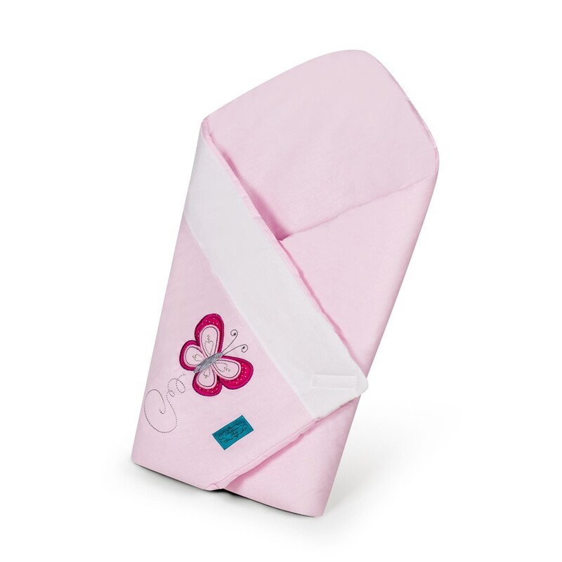BELISIMA - Hímzett pólya Pillangó rózsaszín