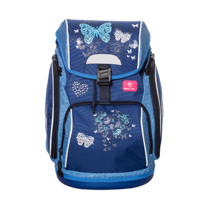 BELMIL - Iskolai hátizsák kék pillangó 404-31 BTJ