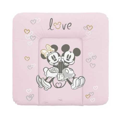CEBA - Puha pelenkázó szőnyeg komódhoz 75x72 Disney Minnie & Mickey rózsaszínű