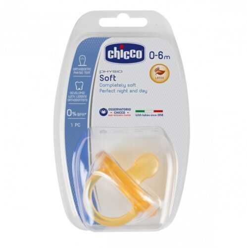 CHICCO - Gumiszopó cumi Physio Soft Soother 0-6m+