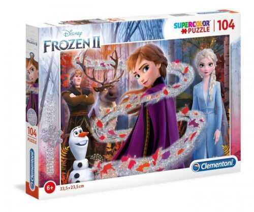 CLEMENTONI - puzzle 104 Frozen2 glitterekkel
