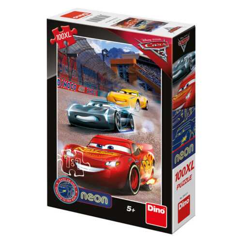 DINOTOYS - CARS 3: Nyerő kör 100XL Neon Puzzle