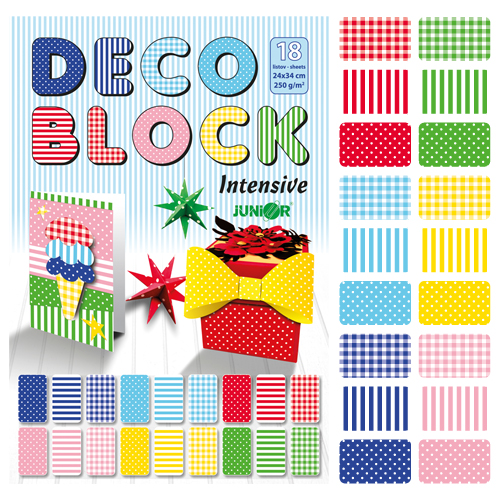 JUNIOR - Dekorációs papírblokk - rajz DECO BLOCK B4 24x34 cm