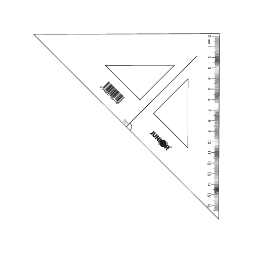 JUNIOR - vonalzó háromszög 16 cm