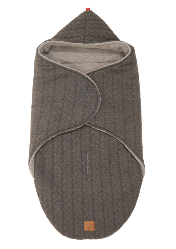 KAISER - Takaró "Wrappy Knitty" szuper puha - antracit