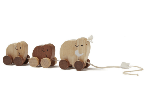 KIDS CONCEPT - Húzó mamut családi fa barna Neo