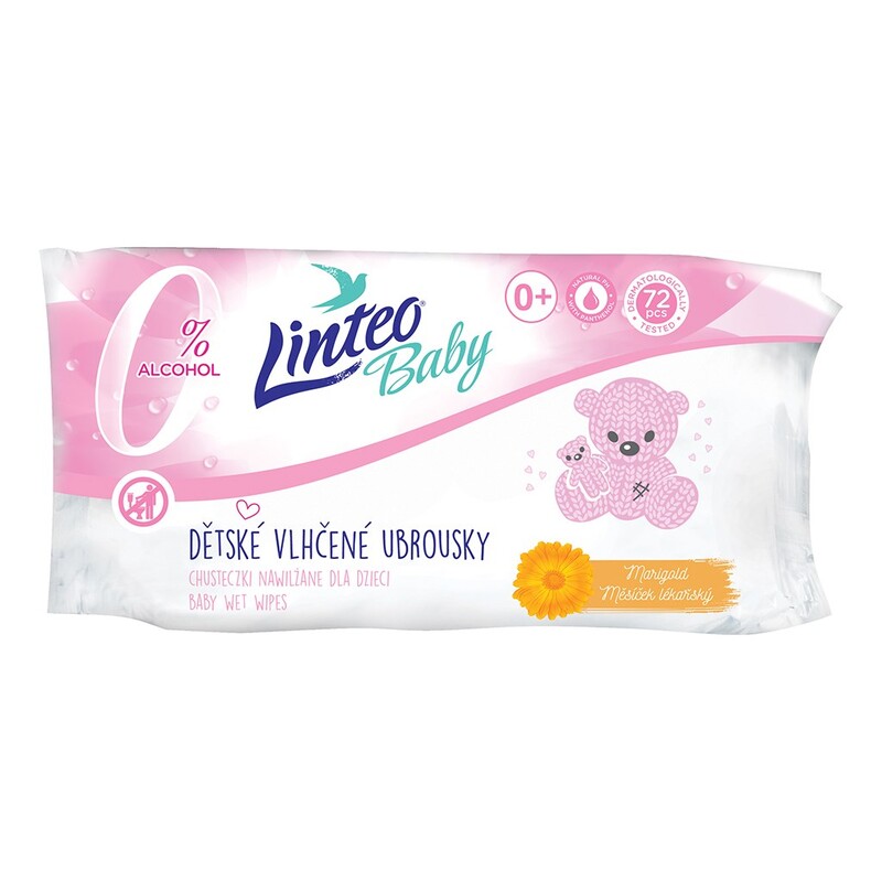 LINTEO - Nedves törlőkendő Baby 72 db Soft and cream