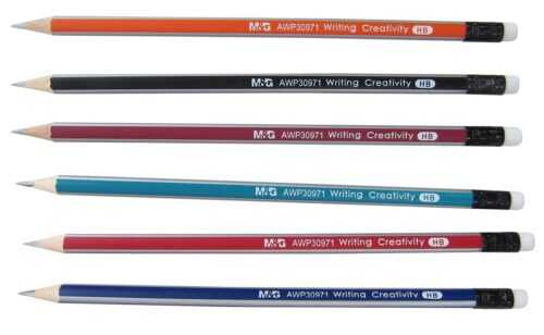 M&G - Ceruza HB radírral színes kivitelban