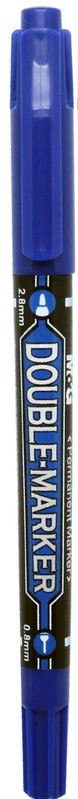 M&G - Kétoldalú címkéző filc toll kék 0