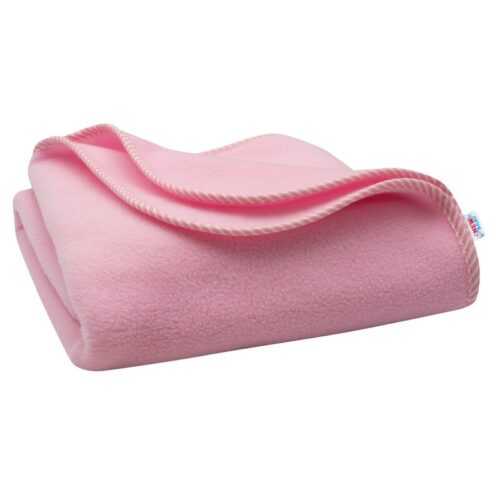 NEW BABY - Gyerek fleece takaró 100x75 rózsaszín csíkos