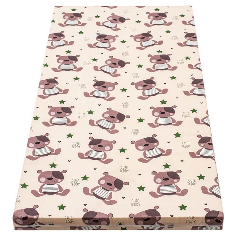 NEW BABY - Gyerek matrac 120x60 hab-kókusz bézs mintákkal