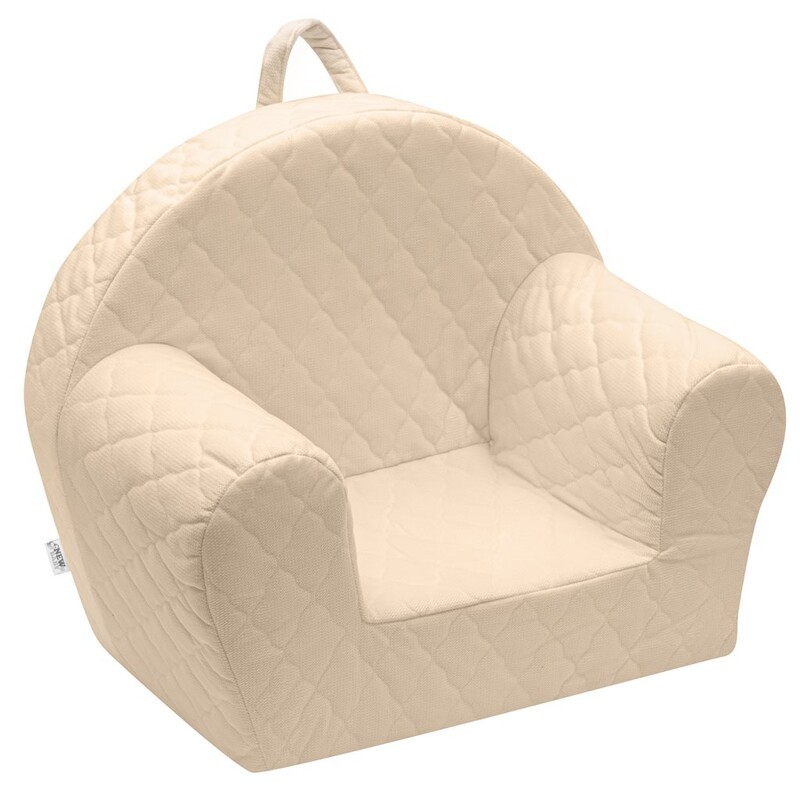 NEW BABY - Gyermek fotel Velvet Felhőcske elefántcsontszín