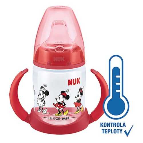 NUK - Baba tanuló itatópohár Disney Mickey hőmérséklet jelzővel 150 ml szürke