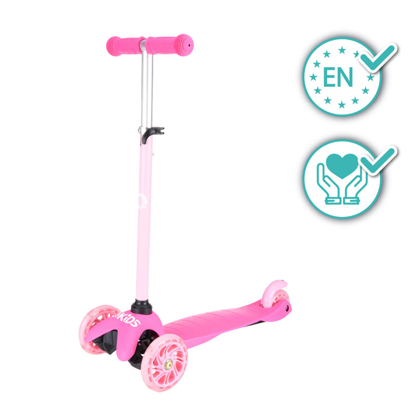 QKIDS - LUMIS 3 kerekű roller pink