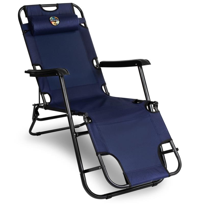 SPOKEY - TAMPICO Összecsukható szék / nyugágy 2in1 sötétkék