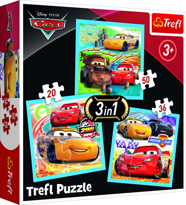 TREFL - A Puzzle Cars 3 szett 3in1