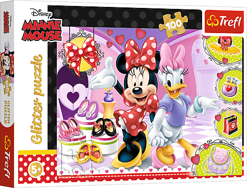 TREFL - Hit Glitter Puzzle – Minnie és érdekességek / Disney Minnie