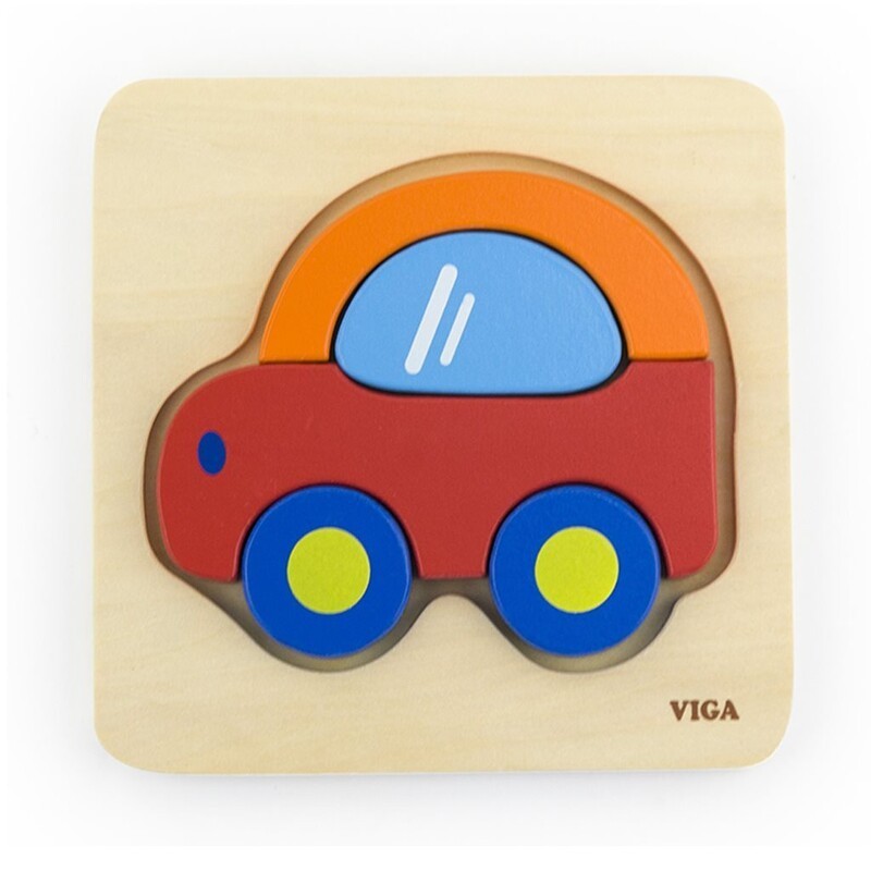 VIGA - Fa képes kirakó puzzle Viga Autó