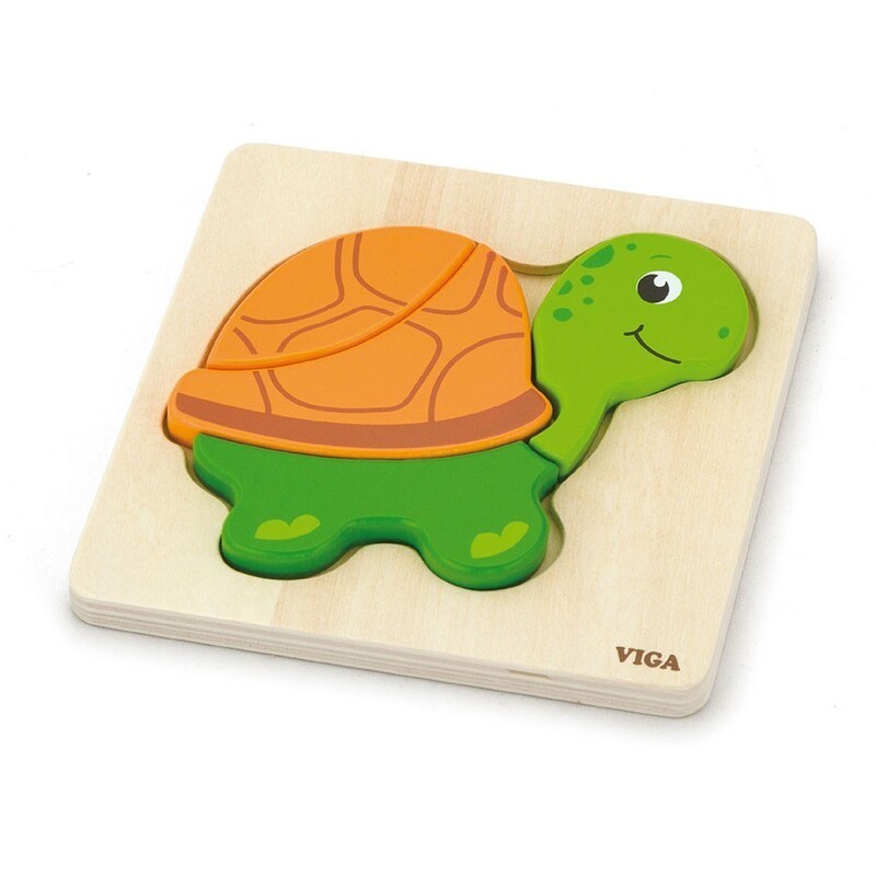 VIGA - Fa képes kirakó puzzle Viga teknősbéka