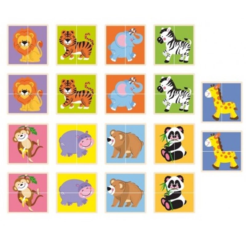 VIGA - Fa puzzle állatok 36db