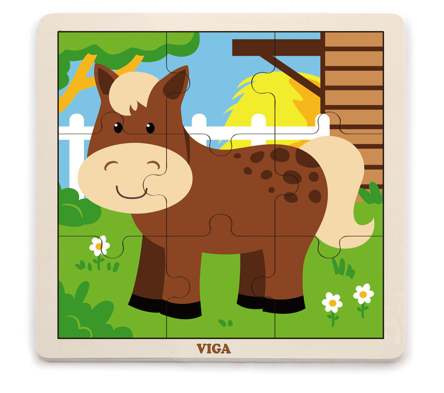 VIGA - Fa puzzle lovacska 9db