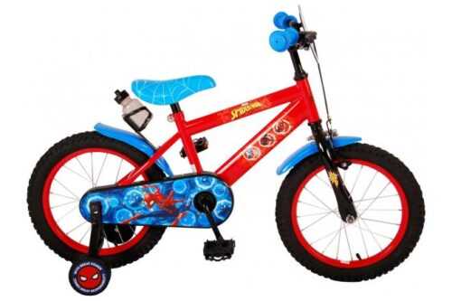 VOLARE - Gyerek Spider-Man kerékpár - Fiúk - 16 hüvelyk - piros-kék