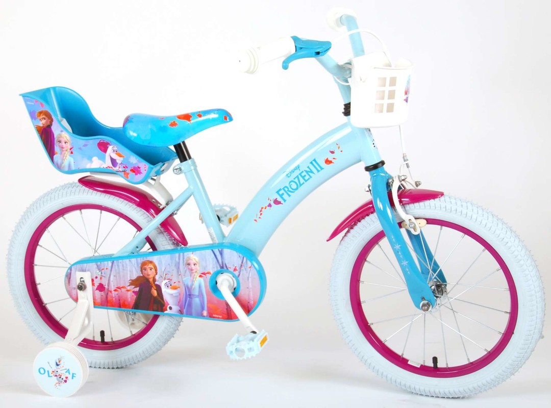 VOLARE - Gyerek kerékpár lányoknak FROZEN II - kék-rózsaszín