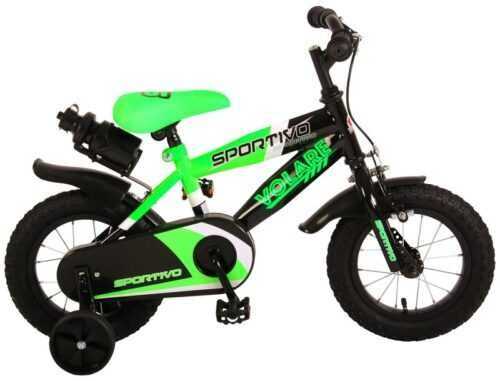 VOLARE - Gyermek kerékpár fiúknak Sportivo Neon Green Black 12" - 95%