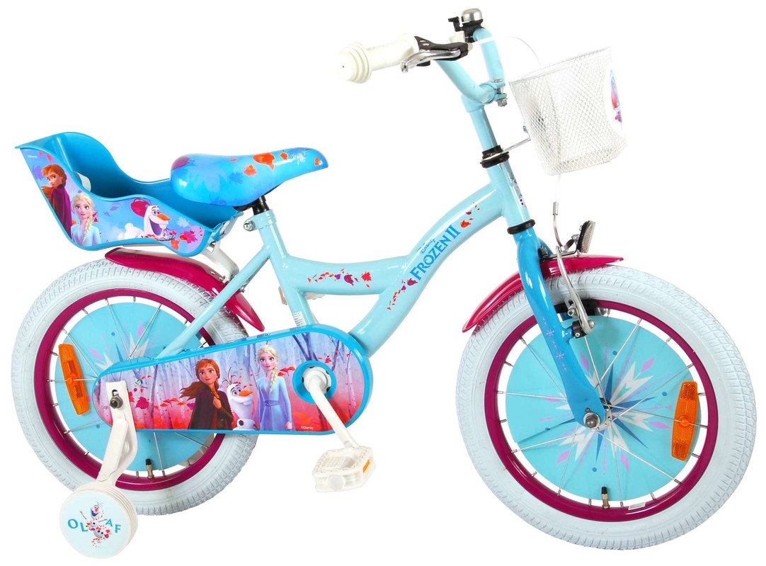 VOLARE - Gyermek kerékpár lányoknak FROZEN II - kék-rózsaszín