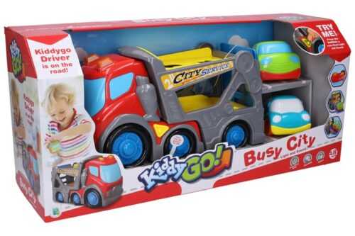 WIKY - Kiddy Autó vontató effektekkel 31 cm 2 autó 9 cm