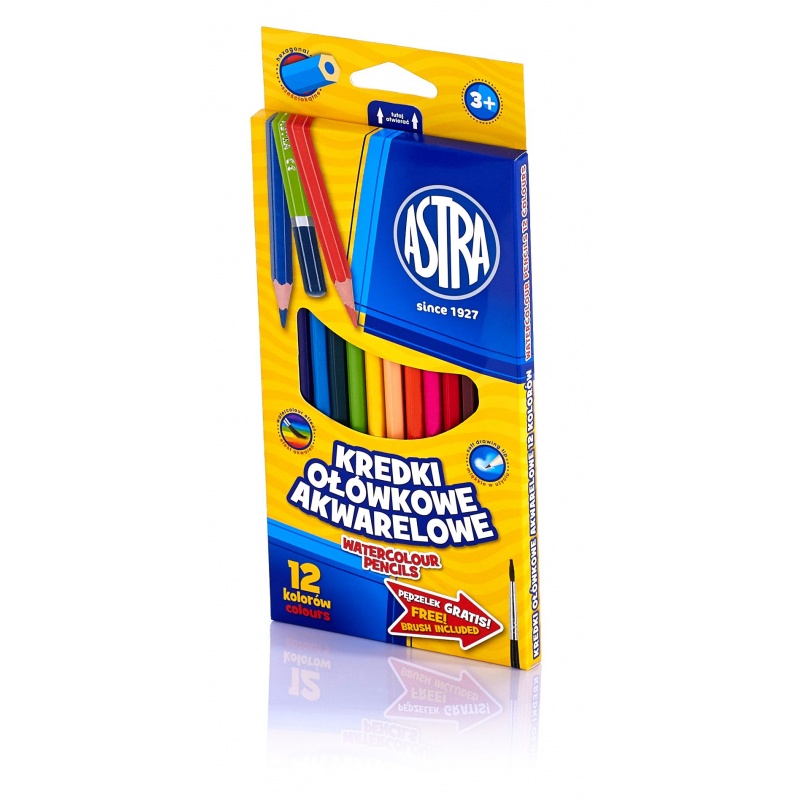 ASTRA - Akvarell színező ceruzák 12db + ecset