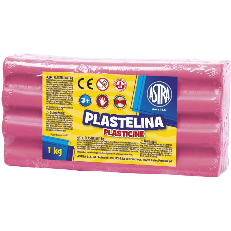 ASTRA - Gyurma 1kg világos rózsaszín