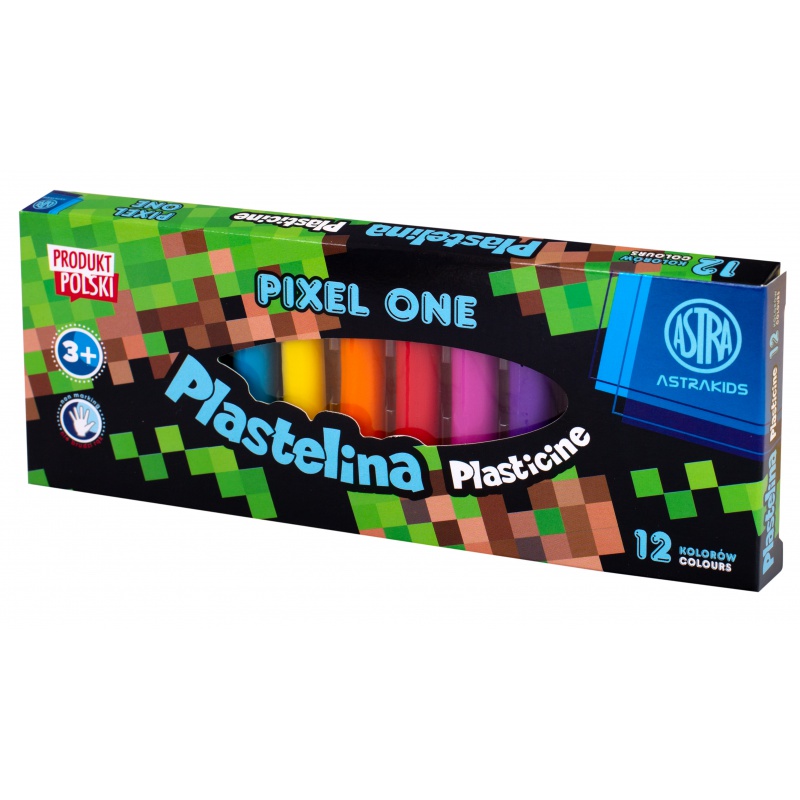 ASTRA - Iskolai gyurma 12 szín MINECRAFT Pixel One