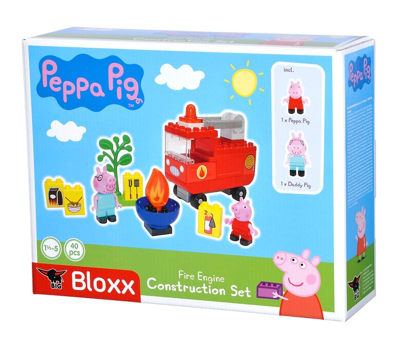 BIG - Playbig Bloxx Peppa Pig tűzoltóautó tartozékokkal