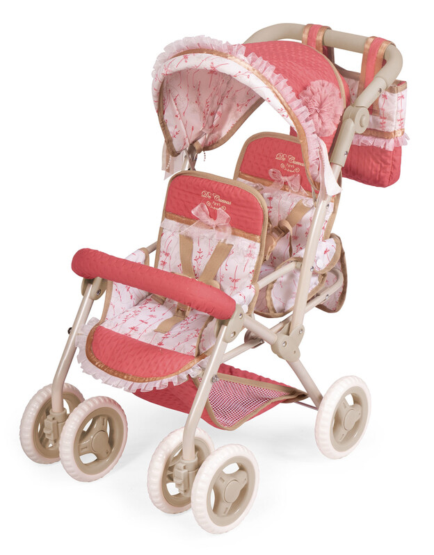 DECUEVAS TOYS - 90333 Összecsukható babakocsi baba ikreknek Martin táskával 2020 - 72 cm