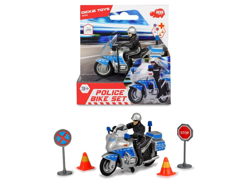 DICKIE - Rendőrségi motorkerékpár 10 Cm