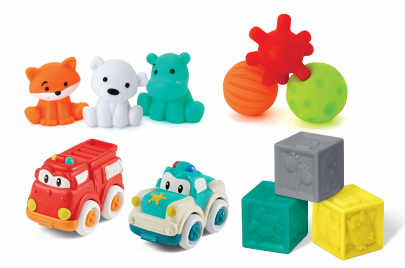 INFANTINO - Érzékszervi játékkészlet autókkal és állatokkal
