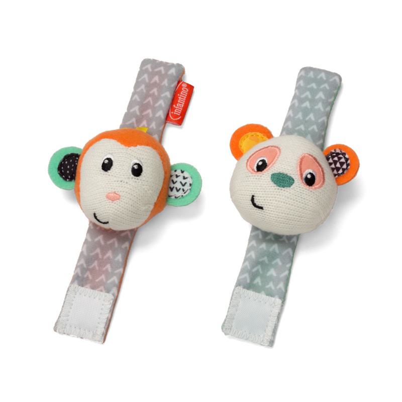 INFANTINO - Majom és Panda kézi csörgők