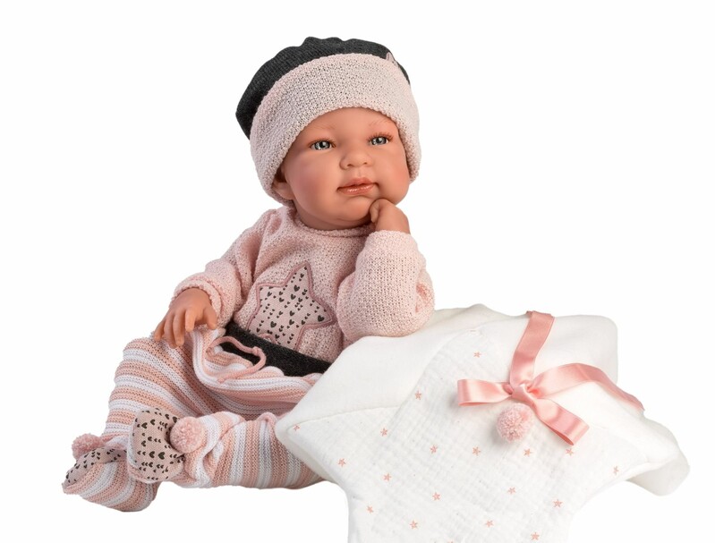 LLORENS - 84326 ÚJ SZÜLETETT LÁNY - valósághű baba baba teljes vinil testtel - 43cm