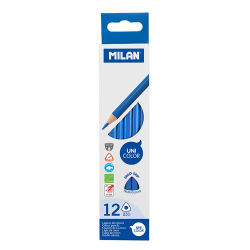 MILAN - Ergo Grip zsírkréta háromszög 12 db