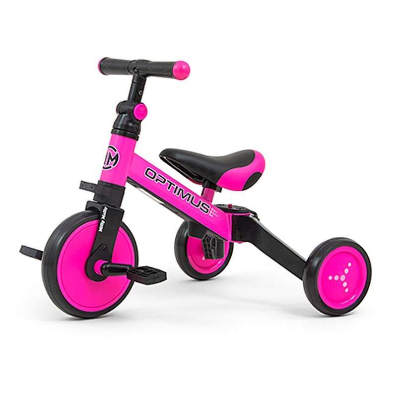 MILLY MALLY - Gyerek háromkerekű bicikli 3az1-ben Optimus pink