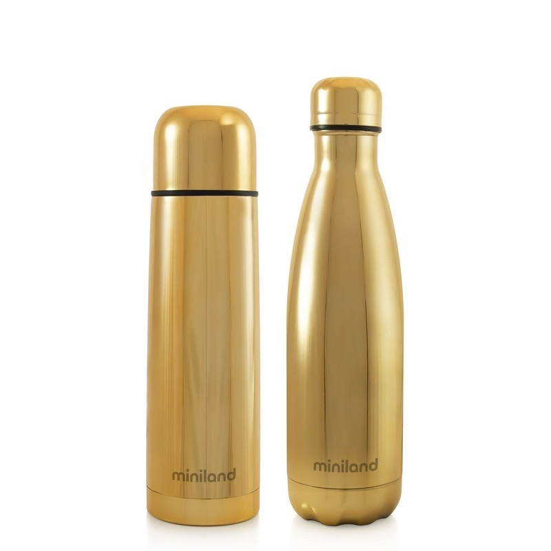 MINILAND - Termosz és termoszos palack szett DeLuxe gold