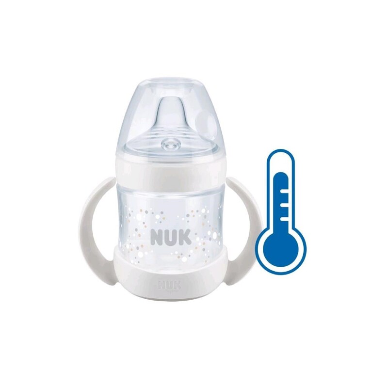 NUK - Baba tanuló itatópohár Nature Sense hőmérséklet-jelzővel 150 ml fehér