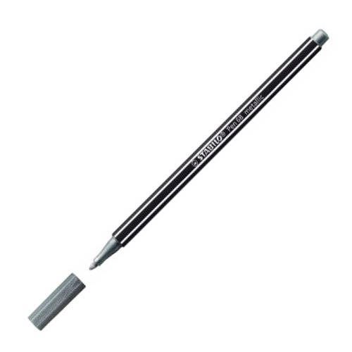 STABILO - Filctoll Pen 68 ezüst metálfényű