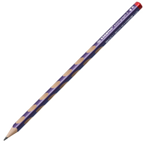 STABILO - Vékony háromszög alakú ceruza jobbkezeseknek - EASYgraph S Metallic Edition - lila